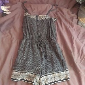 Black and white romper